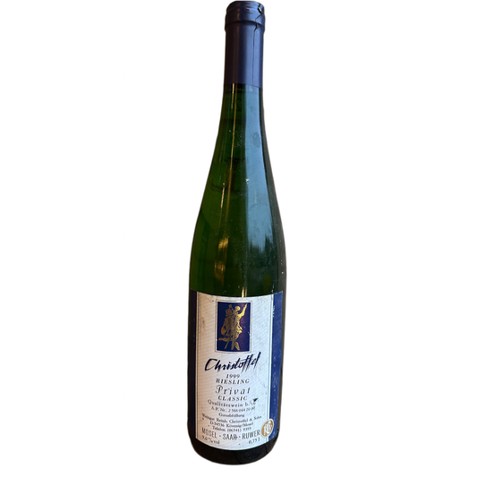 Fles Christoffel Riesling Privat Classic 1999, kelderwijn Moezel