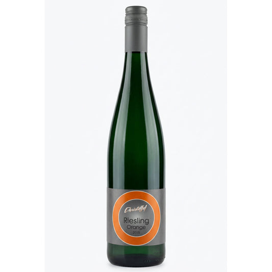 Fles Christoffel Riesling Orange 2015, gerijpte oranje wijn Moezel