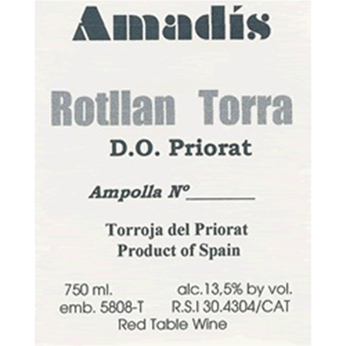 Rotllan Torra Amadis Priorat 1995 OWC 6 with certficate
