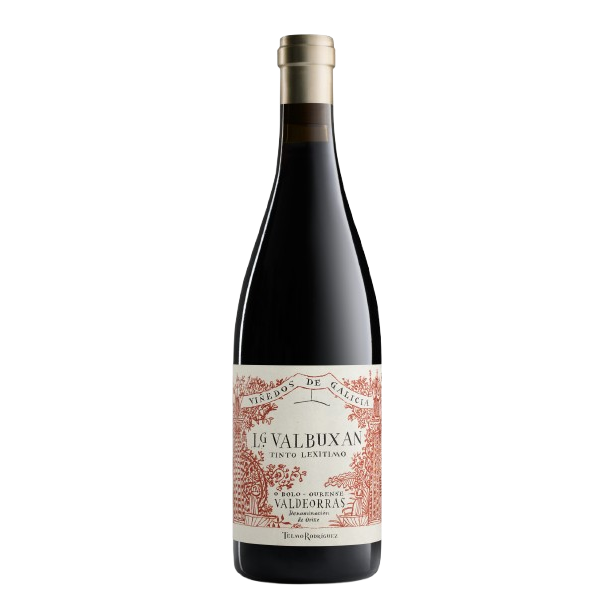 Productfoto Telmo Rodríguez L.G. Valbuxán Tinto Lexítimo; etiketjaargang kan afwijken