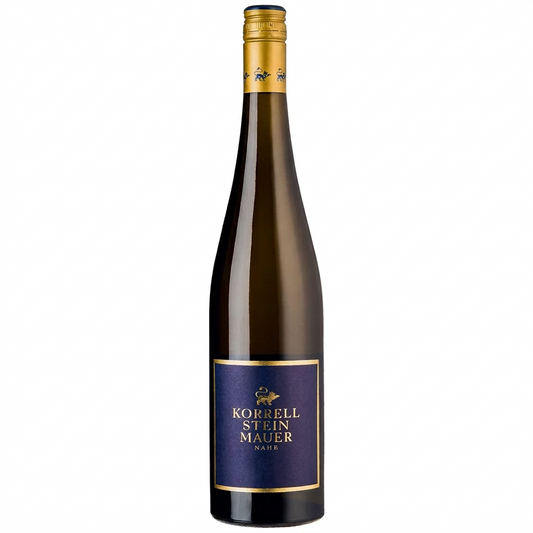 Fles Korrell Steinmauer 2023, witte wijn uit de Nahe