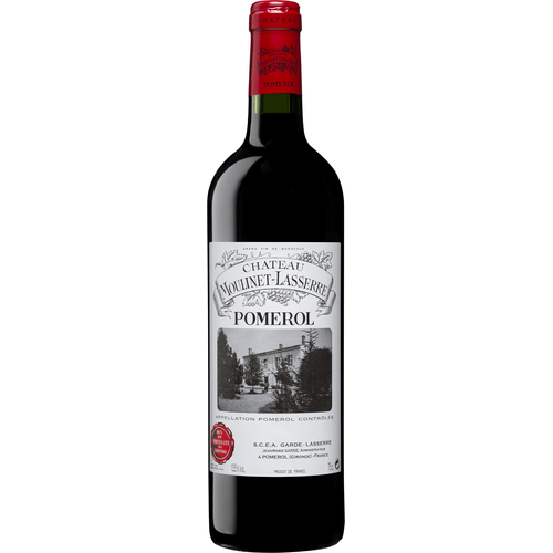 Fles Château Moulinet-Lasserre 2019, rode Pomerol