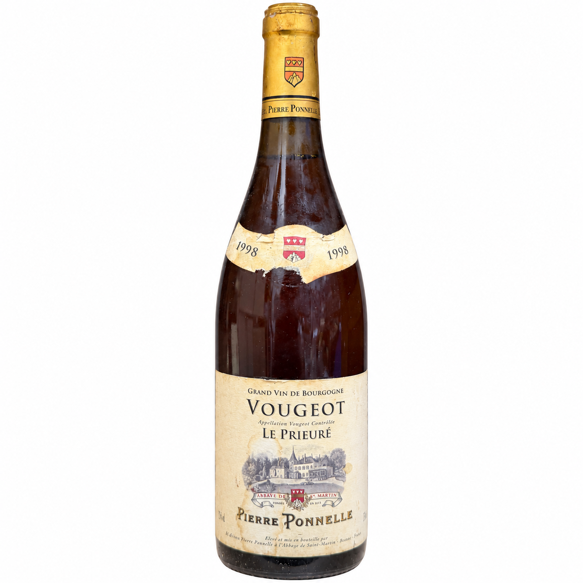Pierre Ponnelle Vougeot Le Prieuré Blanc 1998 – fles 3
