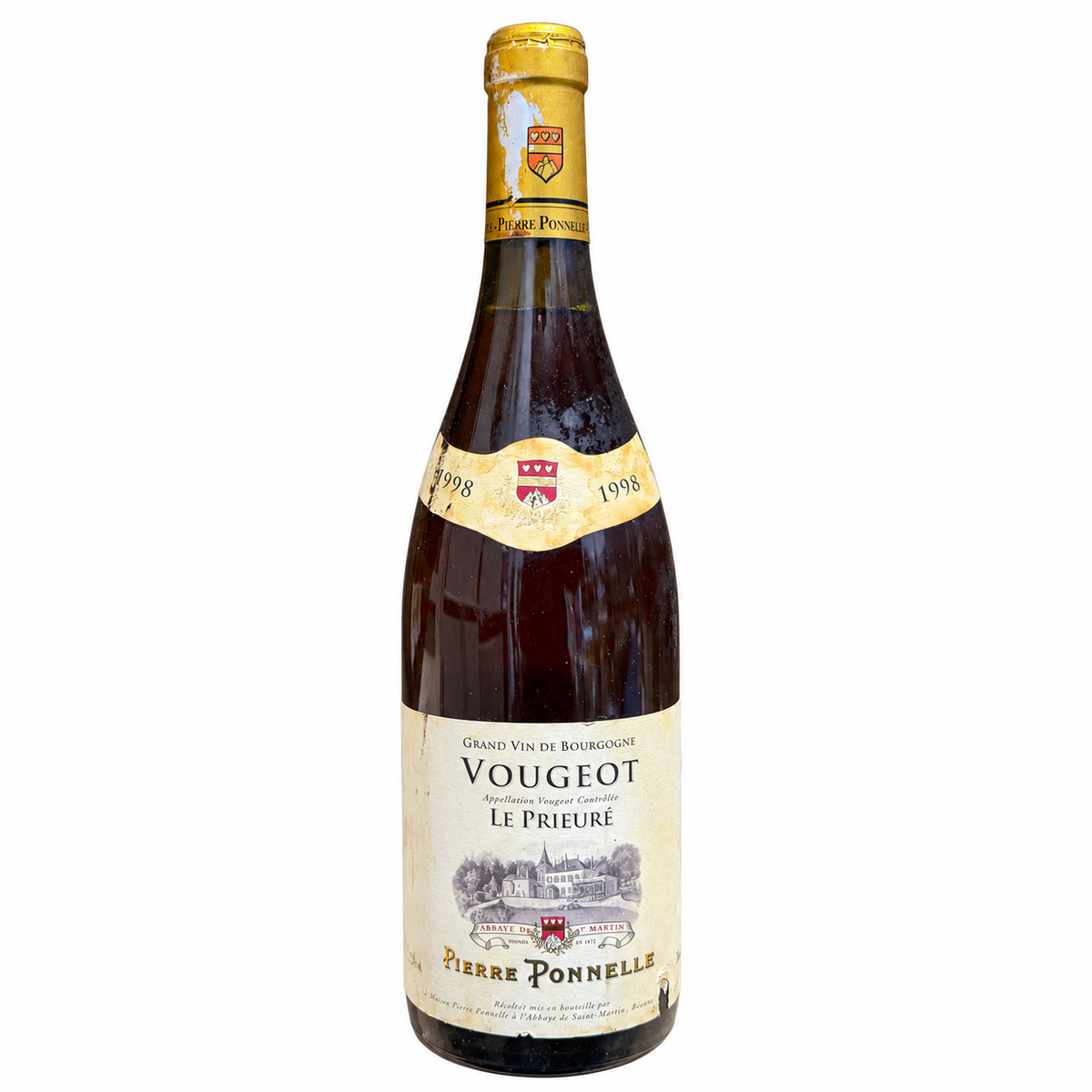 Pierre Ponnelle Vougeot Le Prieuré Blanc 1998 – fles 4