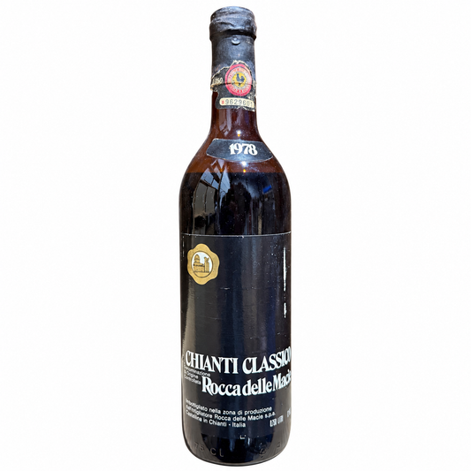 Rocca delle Macìe Chianti Classico 1978 op witte achtergrond